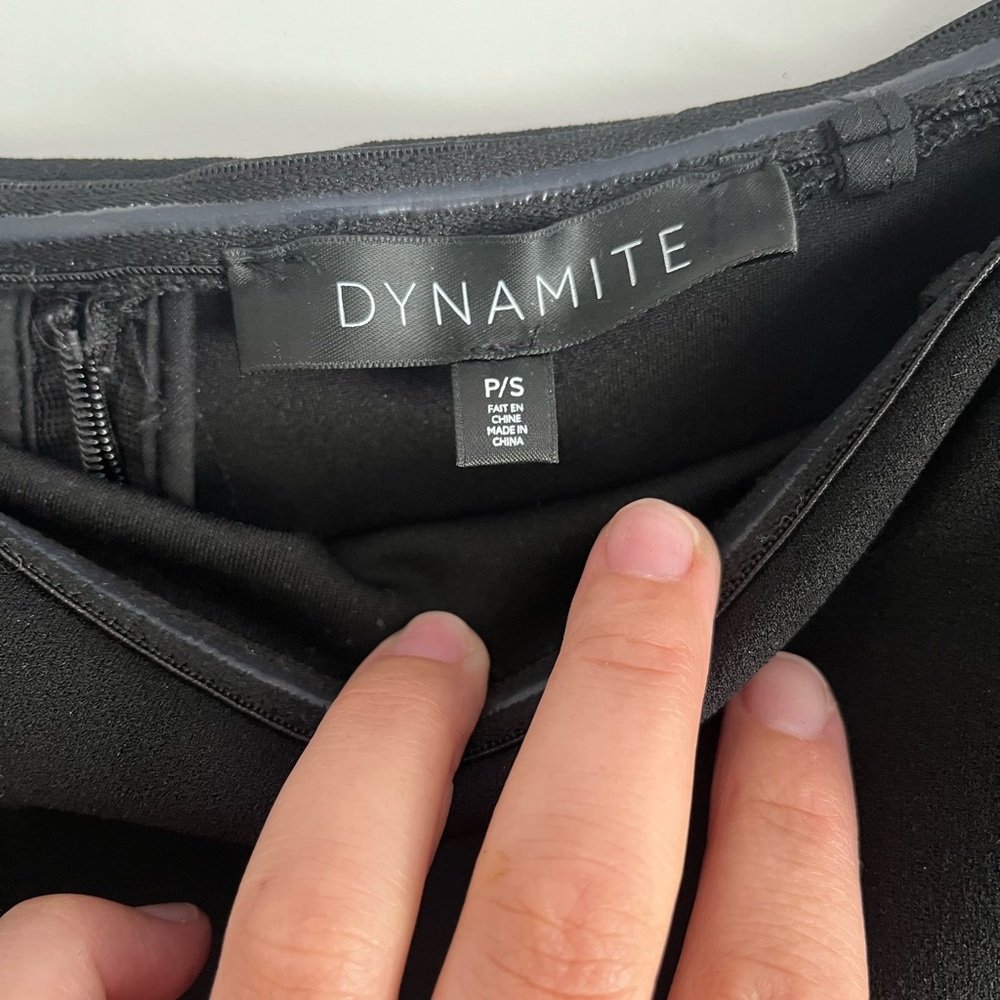 Dynamite Off-Shoulder Ruffle Dress in Black - Picture 3 of 5